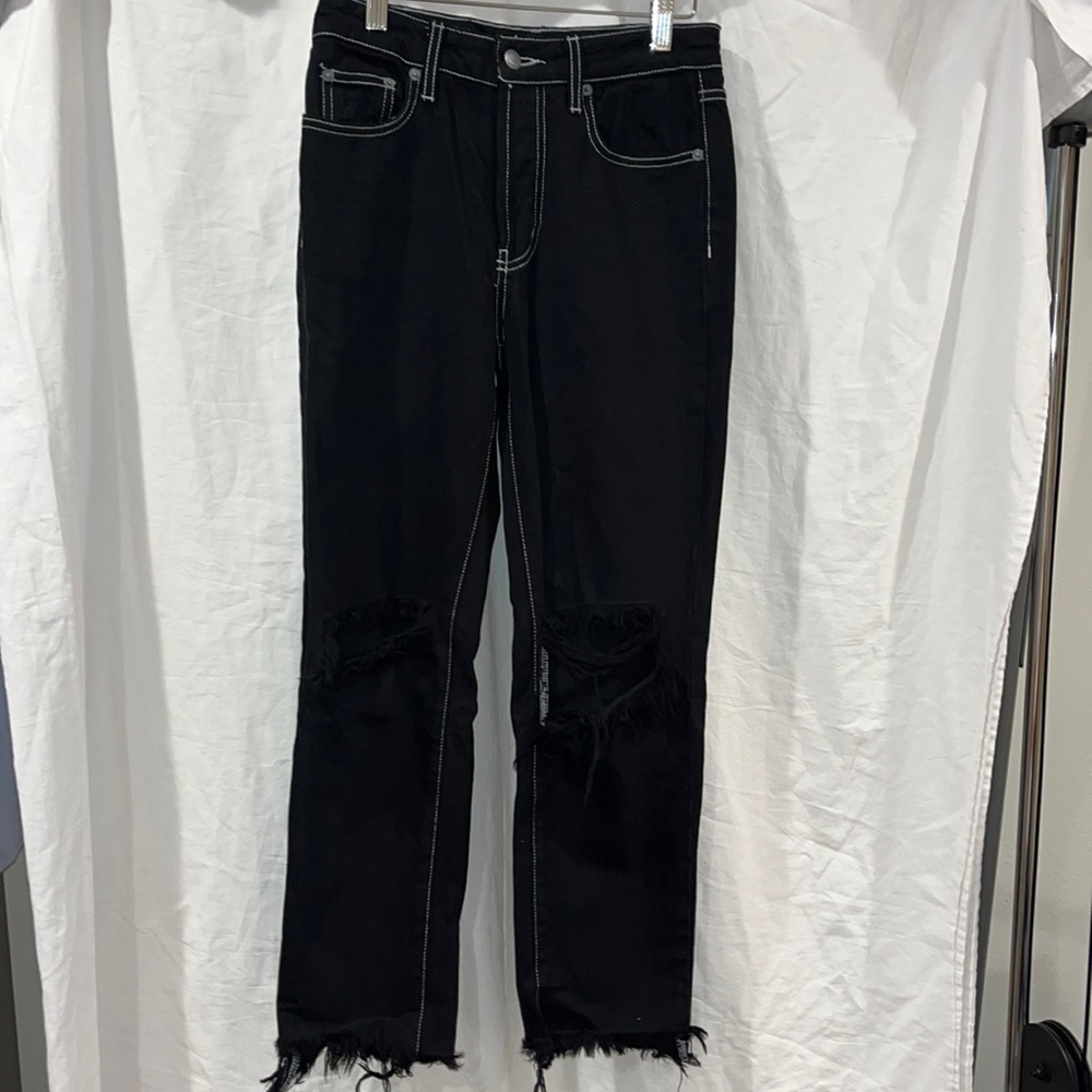 Black jeans LF brand with white stitching